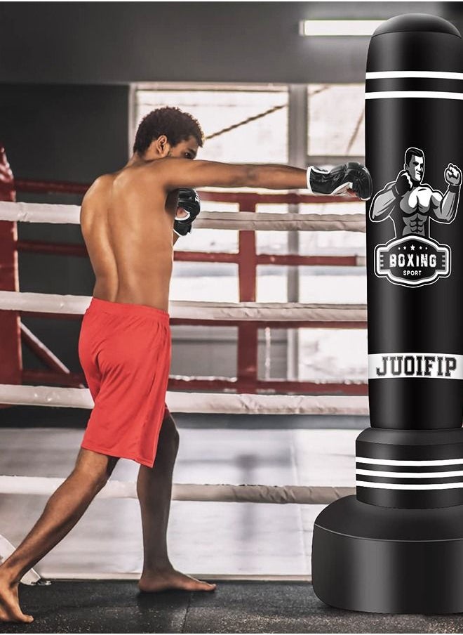 GROIC - 1 Pair MMA Boxing Gloves for Men & Women, Martial Arts Bag Gloves, Kickboxing Gloves with Open Palms, Half-Finger  Boxing Gloves for Punching Bag, Sparring, Muay Thai, MMA - Image 1