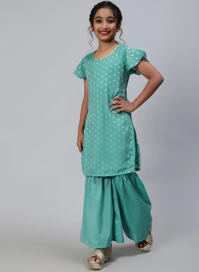 AKS Chanderi Silk Kurta Set for Girls