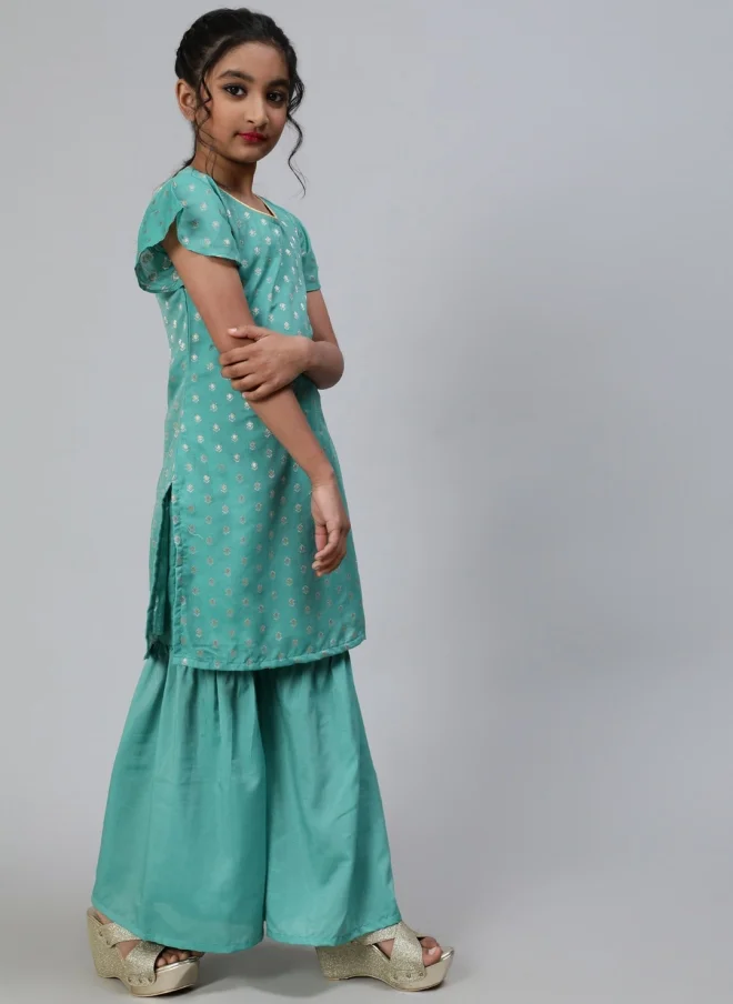 AKS Chanderi Silk Kurta Set for Girls