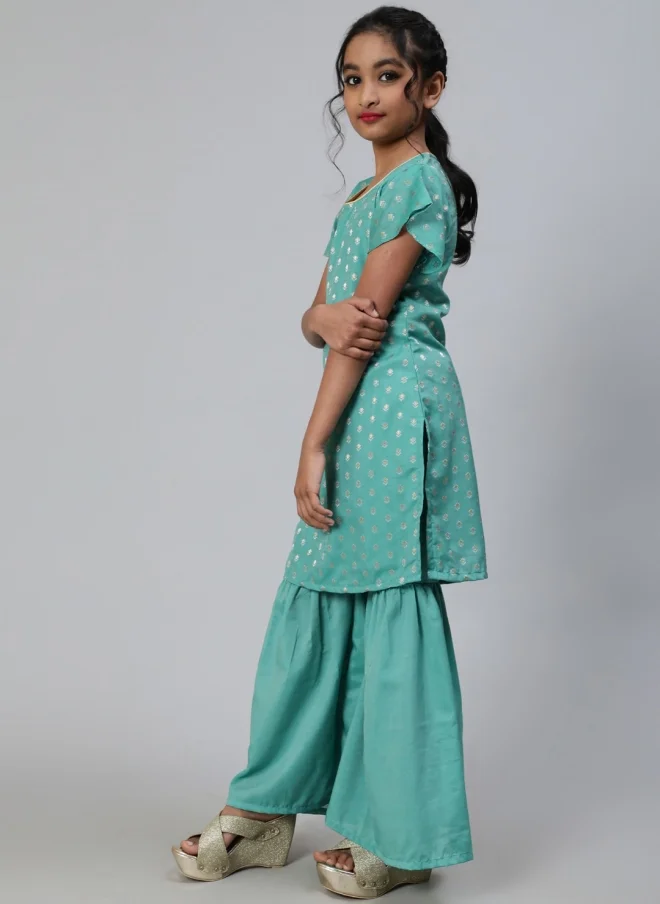 AKS Chanderi Silk Kurta Set for Girls
