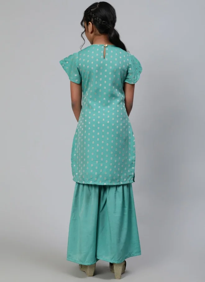 AKS Chanderi Silk Kurta Set for Girls