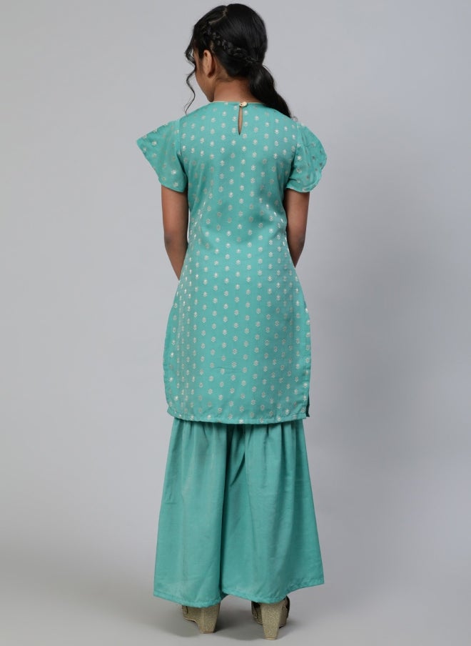 أيه كيه إس طقم كورتا حرير شانديري للبنات - Image 5