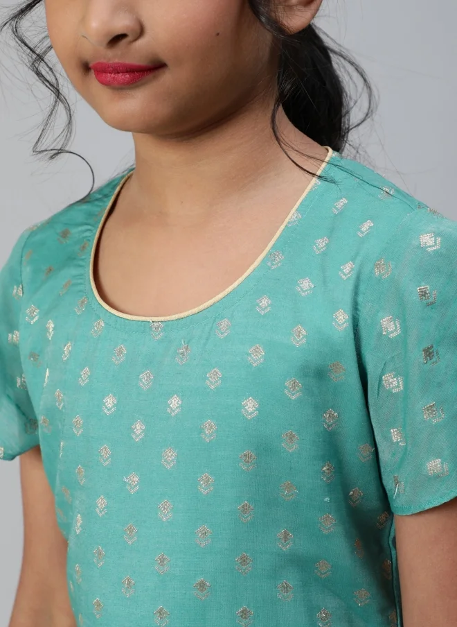 AKS Chanderi Silk Kurta Set for Girls