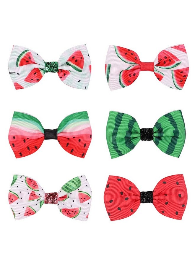 BBTDIN Watermelon Turban Headband Baby Girls Fruit Headwrap Watermelon Hair Hand Bow Bbg20 (Hair Clips6G) - Image 1