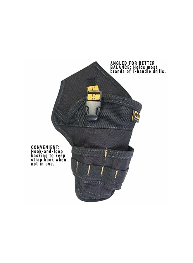 Custom Leathercraft Cordless Poly Drill Holster, Black (7.25 x 1.75 x 12.5 inches) - Image 1