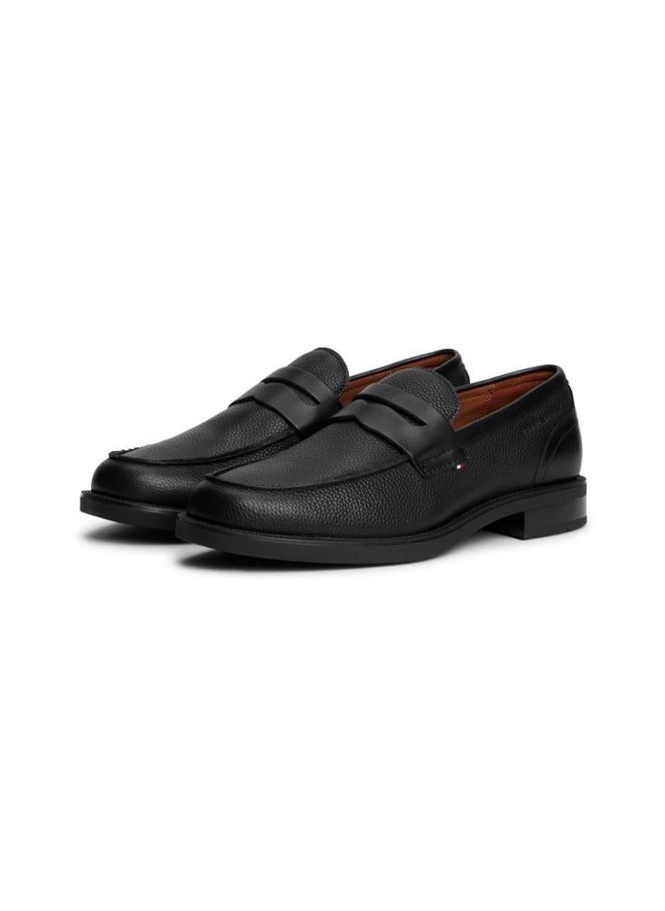 TOMMY HILFIGER Pebble Grain Leather Penny Loafers - Image 2