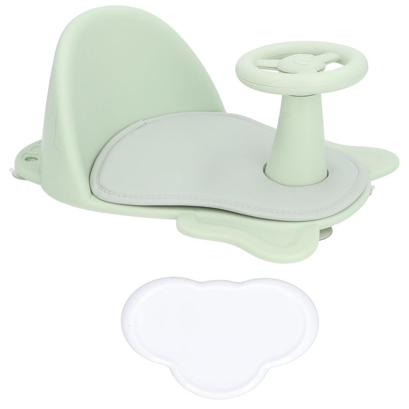 klarako Baby Bath Seat, Non Slip Safe Infant Bath Seat with Storage Rack, Soft Mat, Backrest, Adjustable Baby Bathtub Seat Bath Toys, Car Shape Toddler Shower Chair for Babies, Infant - Image 1