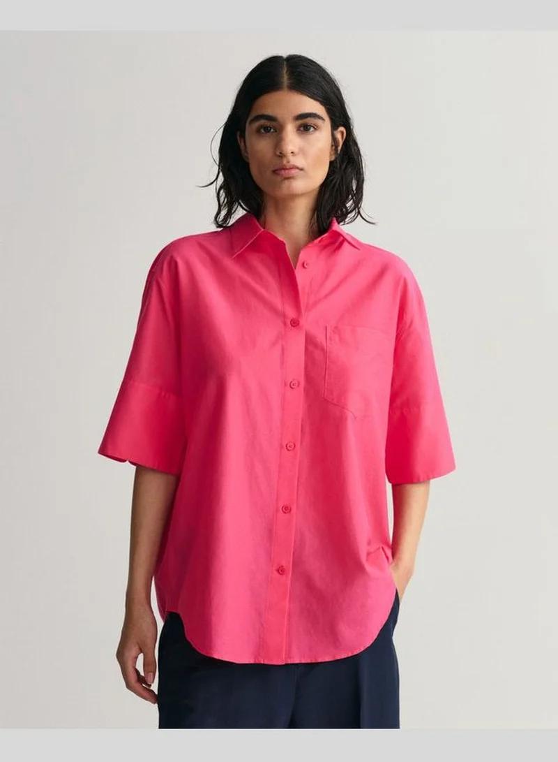 GANT Gant Relaxed Fit Cotton Silk Short Sleeve Shirt