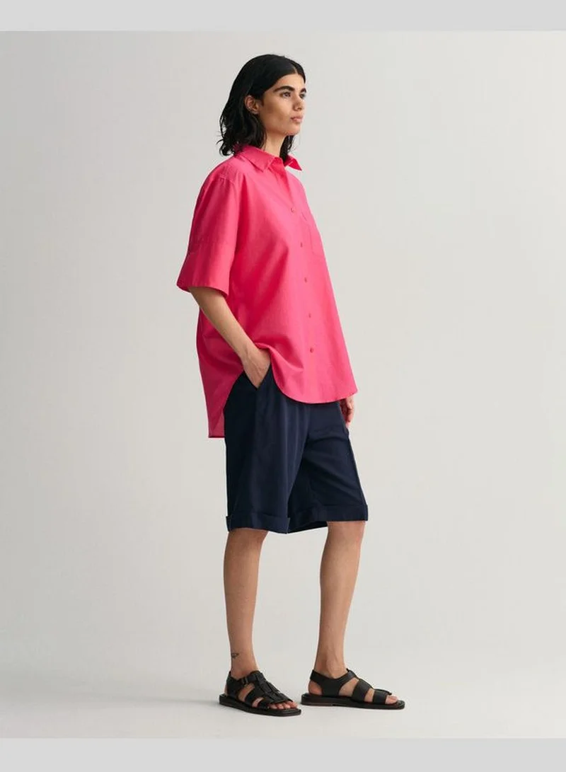GANT Gant Relaxed Fit Cotton Silk Short Sleeve Shirt