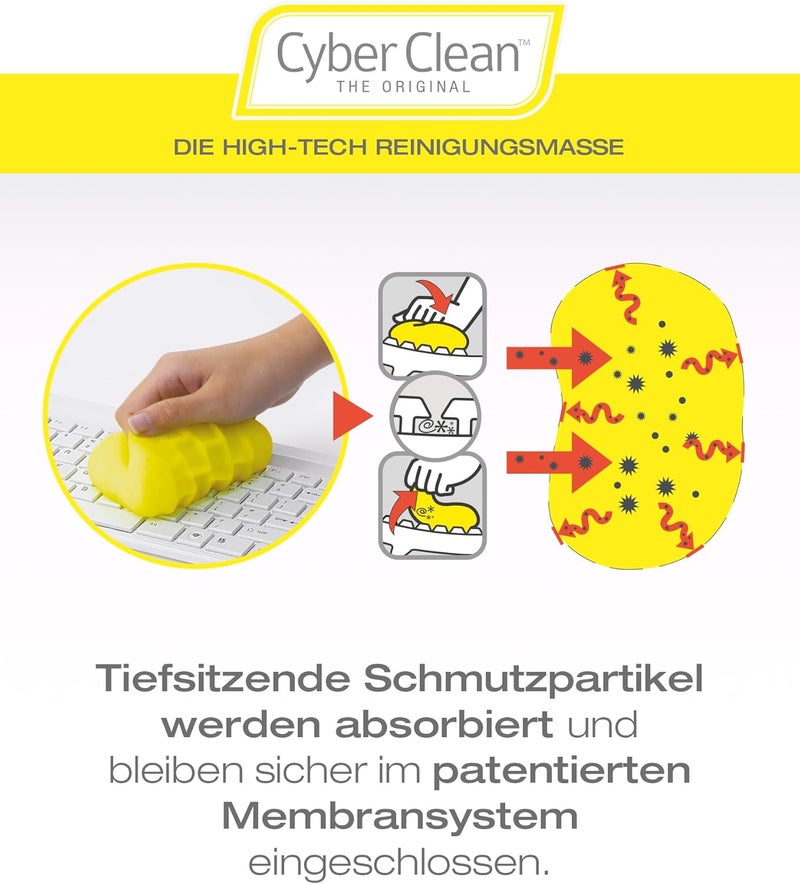 CYBER CLEAN The Original Cleaning Compound Double Pack (2 x 145g) - Cleaning Gel, Dust Remover, Keyboard Cleaner for Household, Electronics & Car - Image 4