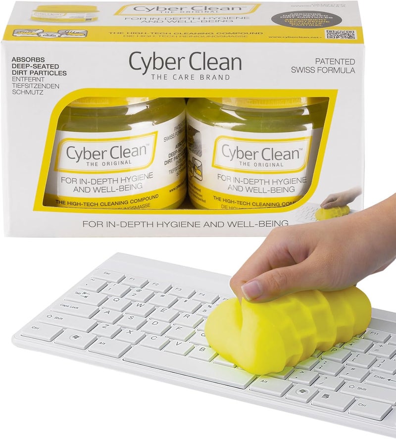 CYBER CLEAN The Original Cleaning Compound Double Pack (2 x 145g) - Cleaning Gel, Dust Remover, Keyboard Cleaner for Household, Electronics & Car - Image 1