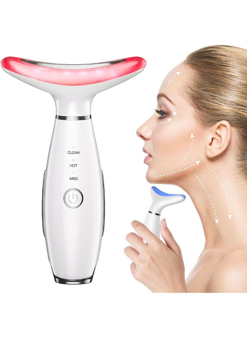 Anti-Wrinkle Face and Neck Lifting Device – LED Photon Therapy Massager for Skin Tightening and Double Chin Removal – Electric Facial Firming Massager - Image 1