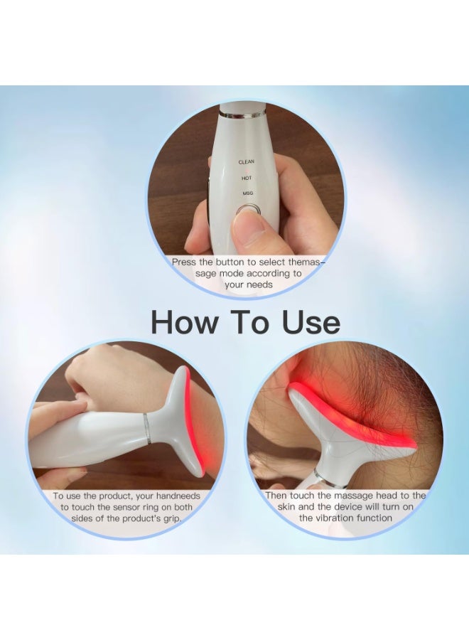 Anti-Wrinkle Face and Neck Lifting Device – LED Photon Therapy Massager for Skin Tightening and Double Chin Removal – Electric Facial Firming Massager - Image 4