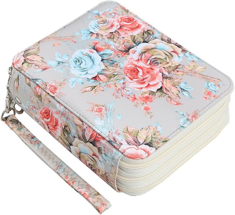 Lbxgap Rose Pencil Organizer - 72 Slot Colored Pencil Case with Zipper for Watercolor Pens, Markers and More - Image 1