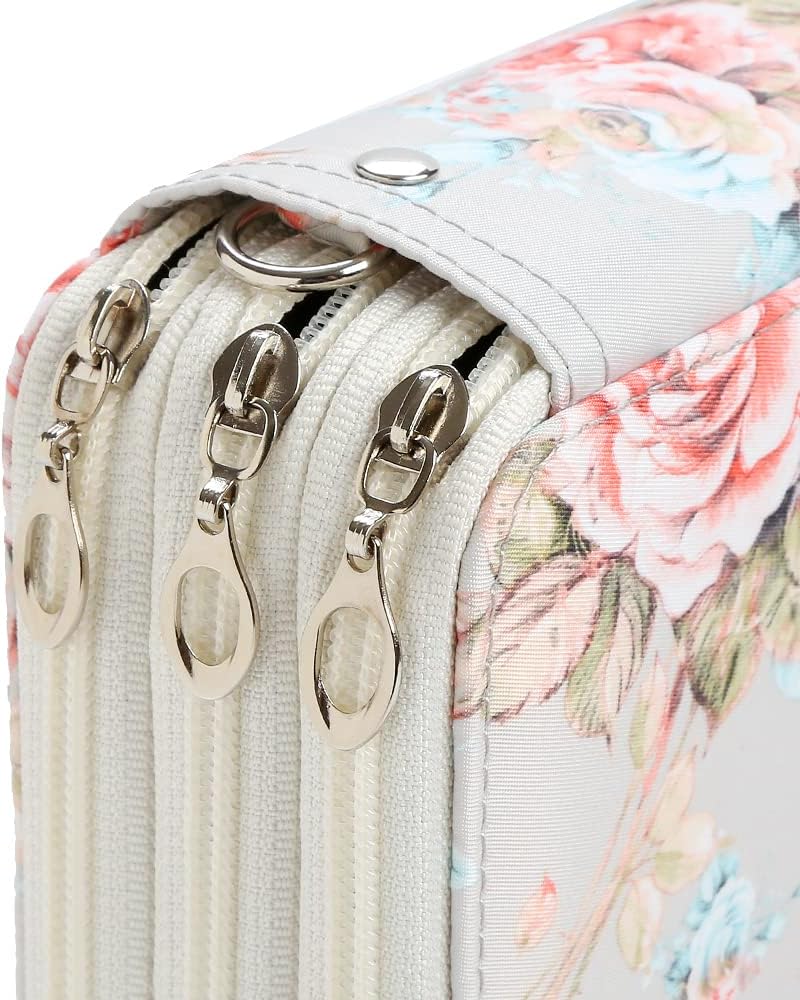 Lbxgap Rose Pencil Organizer - 72 Slot Colored Pencil Case with Zipper for Watercolor Pens, Markers and More - Image 5