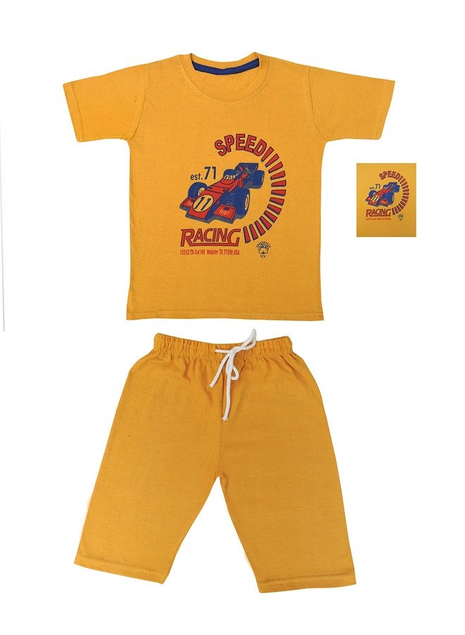 Kiddos Boys Roundneck T-shirt Shorts 3/4 Set Combo Pack Of 3 (2-3 YEARS) - Image 2
