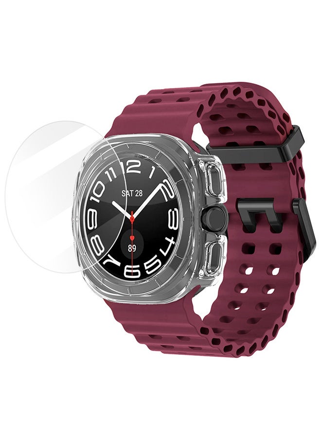 CATANES (for Samsung Galaxy Watch 7 Ultra) 3 Packs Silicone Band, Case and Screen Protector, Soft Ocean Silicone Sport Strap Replacement Accessory  - Image 2