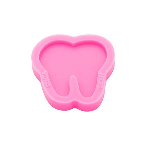 Angel Wings Shiny Glossy Tooth Shape Silicone Mold for 1.5 Inch Badge Reel Epoxy Craft Resin Mold Keychain Silicone Moulds DIY Jewelry Making Silicone Mold - Image 4