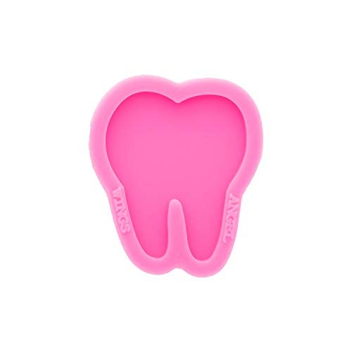 Angel Wings Shiny Glossy Tooth Shape Silicone Mold for 1.5 Inch Badge Reel Epoxy Craft Resin Mold Keychain Silicone Moulds DIY Jewelry Making Silicone Mold - Image 5