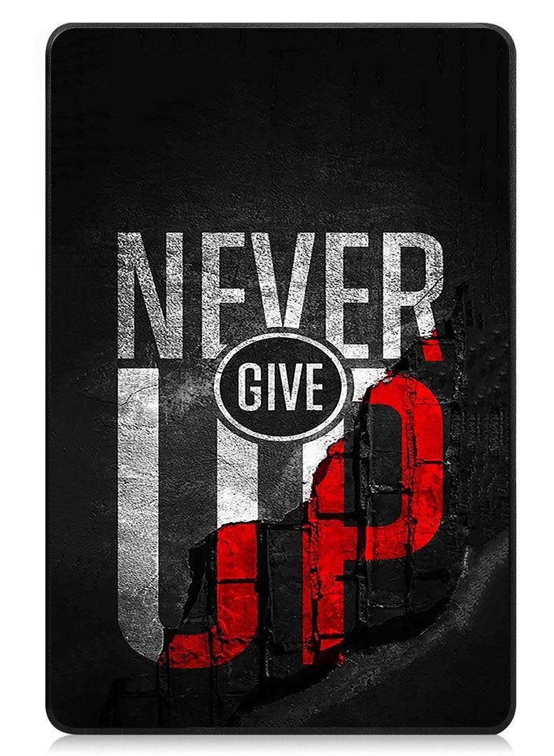 Theodor Protective Flip Case For Lenovo Tab M8 (4th Gen) - 2023 With Trifold Stand Auto Wake Sleep Shockproof Cover Never Give Up - Image 1