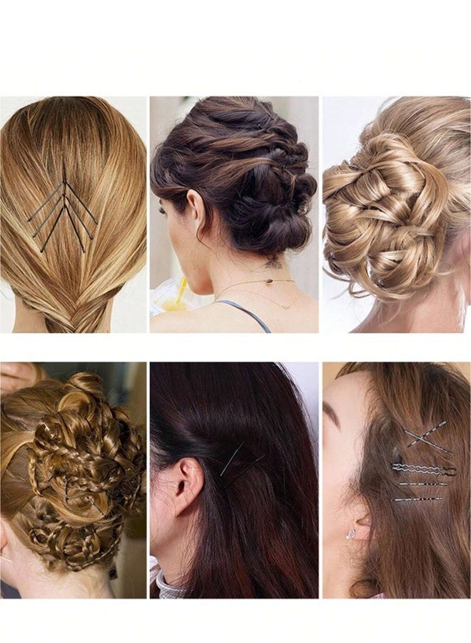 Generic 100PC black hair pins (with storage box), wavy hair pins, U-shaped hair pins,broken hair pin， suitable for all hairstyles  - Image 4