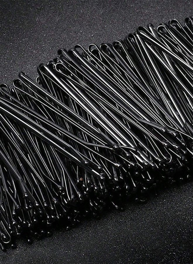 Generic 100PC black hair pins (with storage box), wavy hair pins, U-shaped hair pins,broken hair pin， suitable for all hairstyles  - Image 5