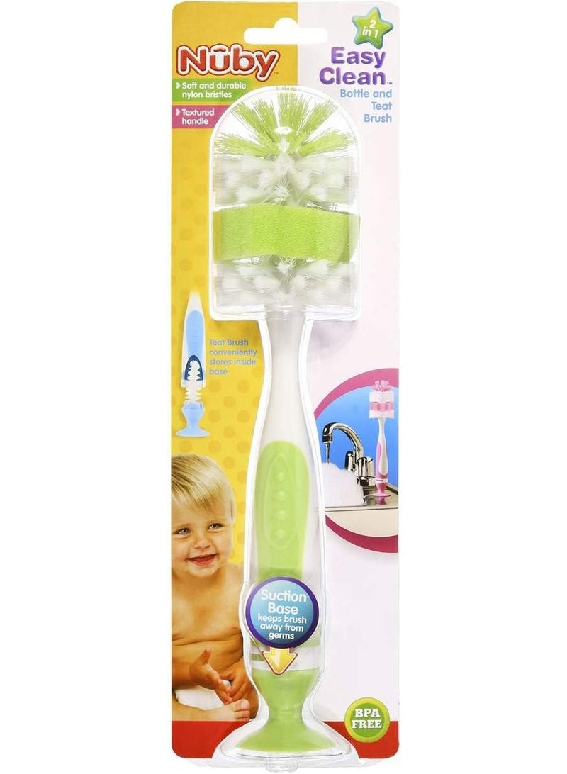Mummamia Baby Bottle Cleaning Brush Set | Round Head Bottle & Nipple Brush with Suction Stand | Deep Clean Feeding Bottles - Image 1