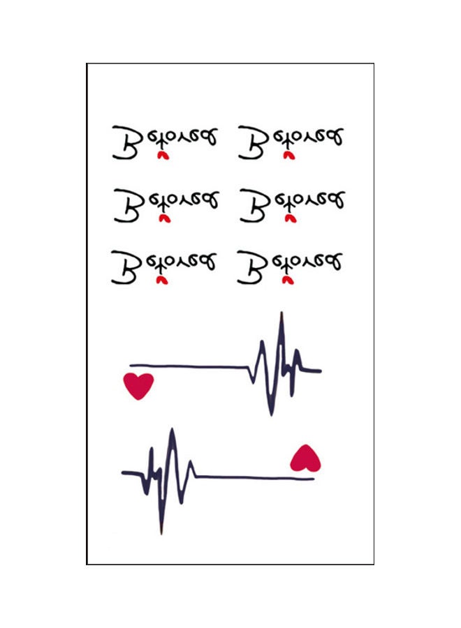 NIBEMINENT Waterproof Fashionable Temporary Tattoo Sticker Red/Black - Image 1