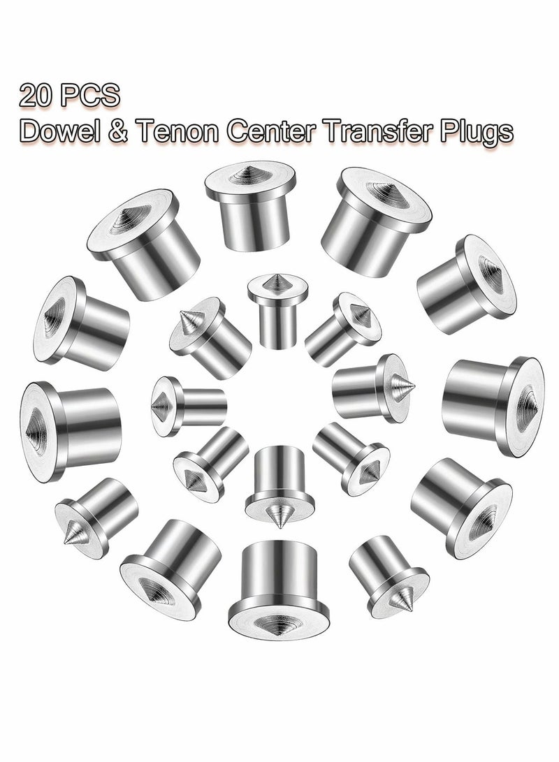 Excefore dowel jig and Tenon Center Transfer Plugs Doweling Centering Pins Transfer Plugs Drill Hole Tool for Woodworking Tool Accessories (20 Pieces) - Image 3