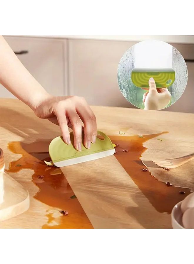 ممسحة برتقالية بمقبض ناعم لتنظيف أسطح المطبخ والمرايا والسيراميك - Image 3