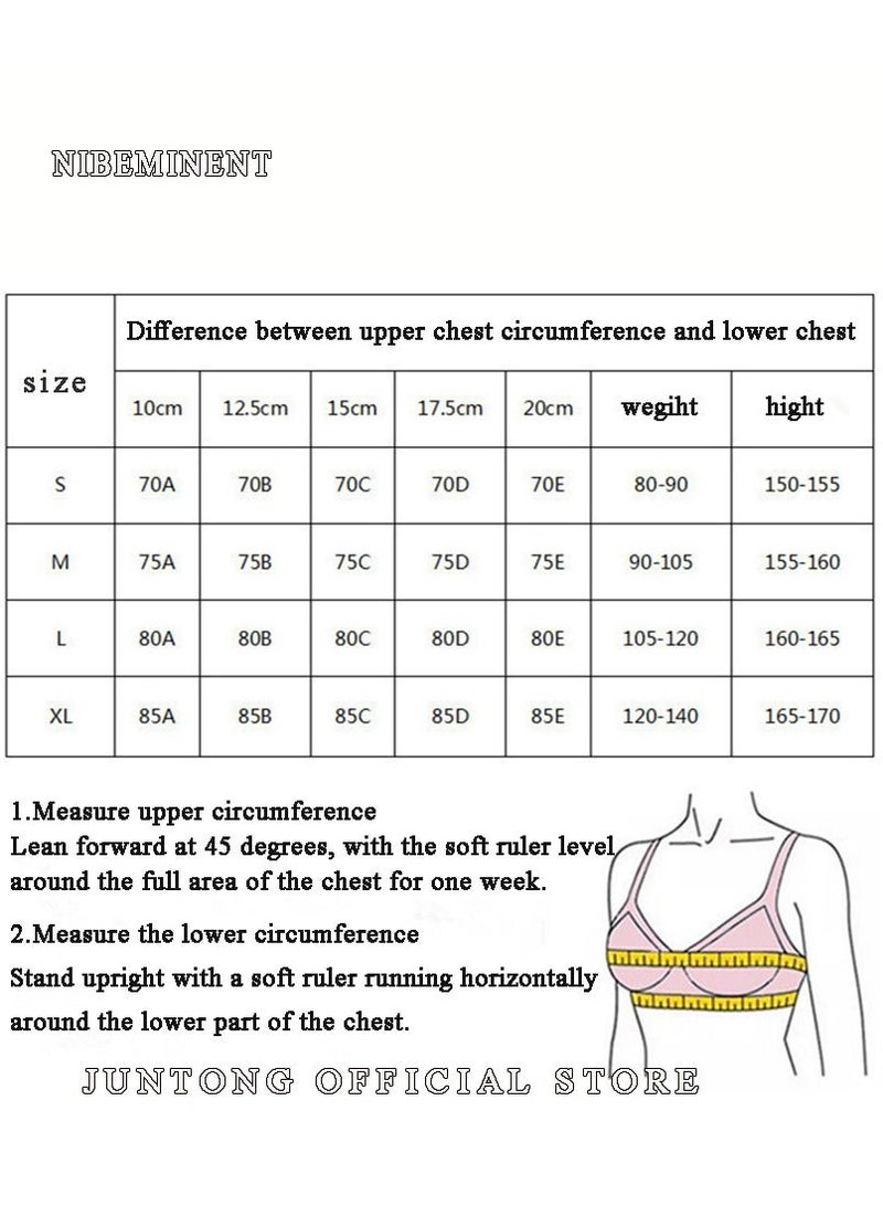 NIBEMINENT Women's Lace Bra Push Up Cotton Daily Underwire Leisure Comfort Breathable Soft Bras Sweet Romantic Ultra-Thin Underwear Lingerie Underclothes  - Image 2