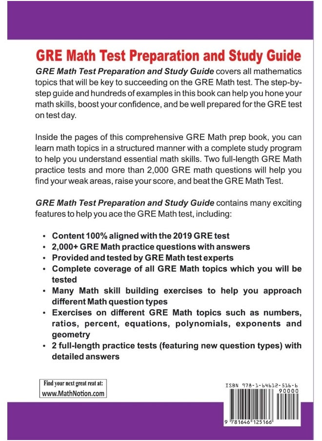GRE Math Test Preparation and study guide: The Most Comprehensive Prep Book with Two Full-Length GRE Math Tests  - Image 2