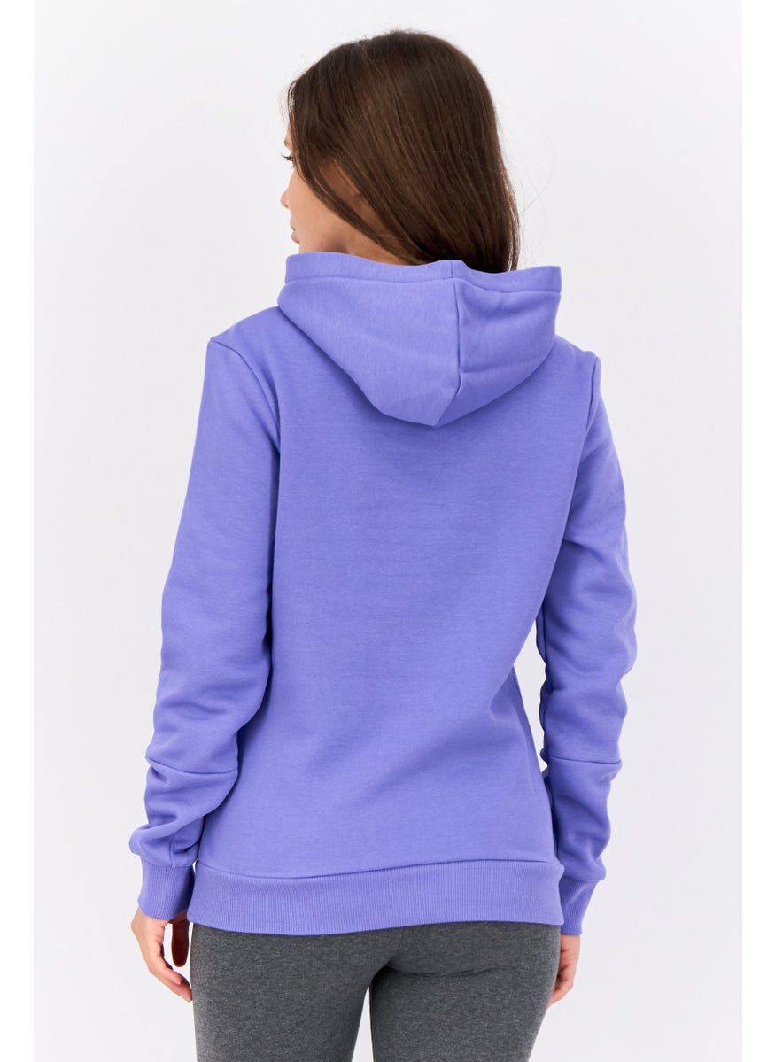 PUMA Women Sportswear Fit Long Sleeves Outdoor Hoodies, Violet  - Image 3