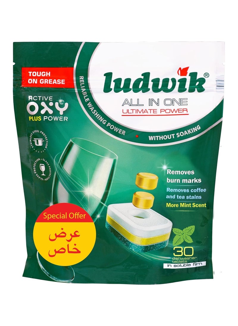 LUDWIG Ludwik All in One Dishwasher Tablets - 30 Tablets  - Image 1