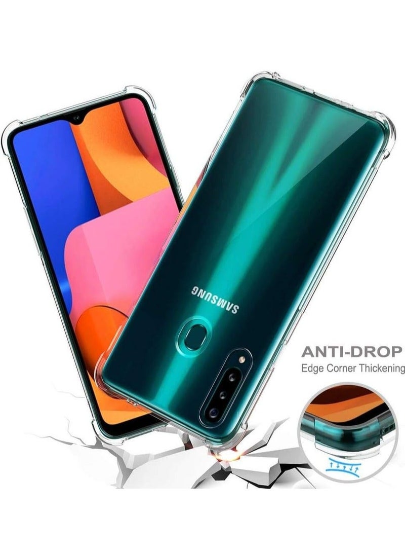 Raxoom Samsung Galaxy A20S Case Cover Protective Shock Absorption Bumper soft Transparent Case (Clear) - Image 4