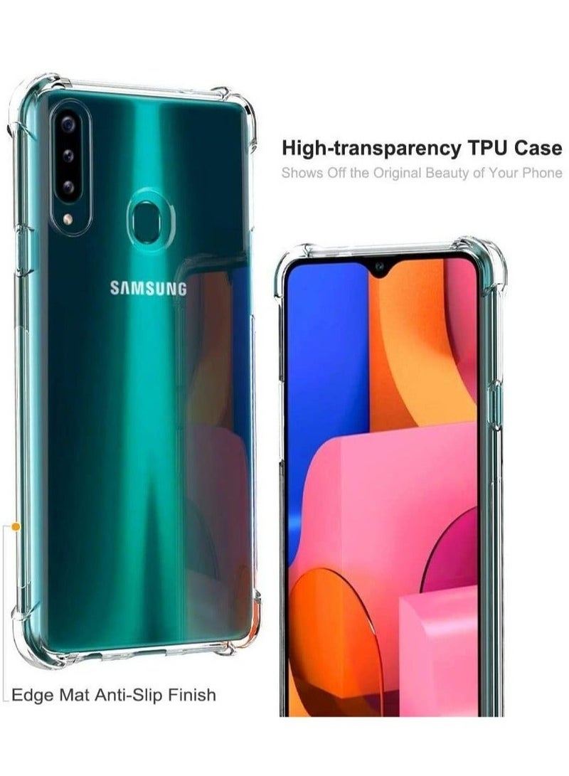 Raxoom Samsung Galaxy A20S Case Cover Protective Shock Absorption Bumper soft Transparent Case (Clear) - Image 2