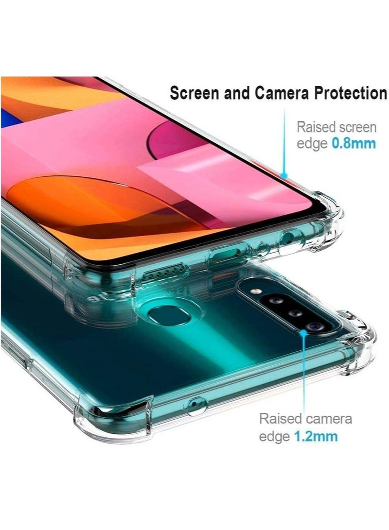 Raxoom Samsung Galaxy A20S Case Cover Protective Shock Absorption Bumper soft Transparent Case (Clear) - Image 3