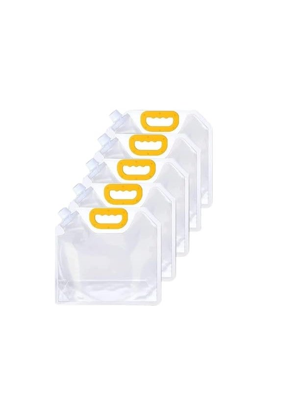 J J SHOPPING CART J J SHOPPING CART 5Pcs 15L Reusable Grain Moisture Proof Sealed Bag Grain Storage Tank Grain Rice Food Storage Bag Stand Up Pouch Bags with Portable Handle  - Image 1