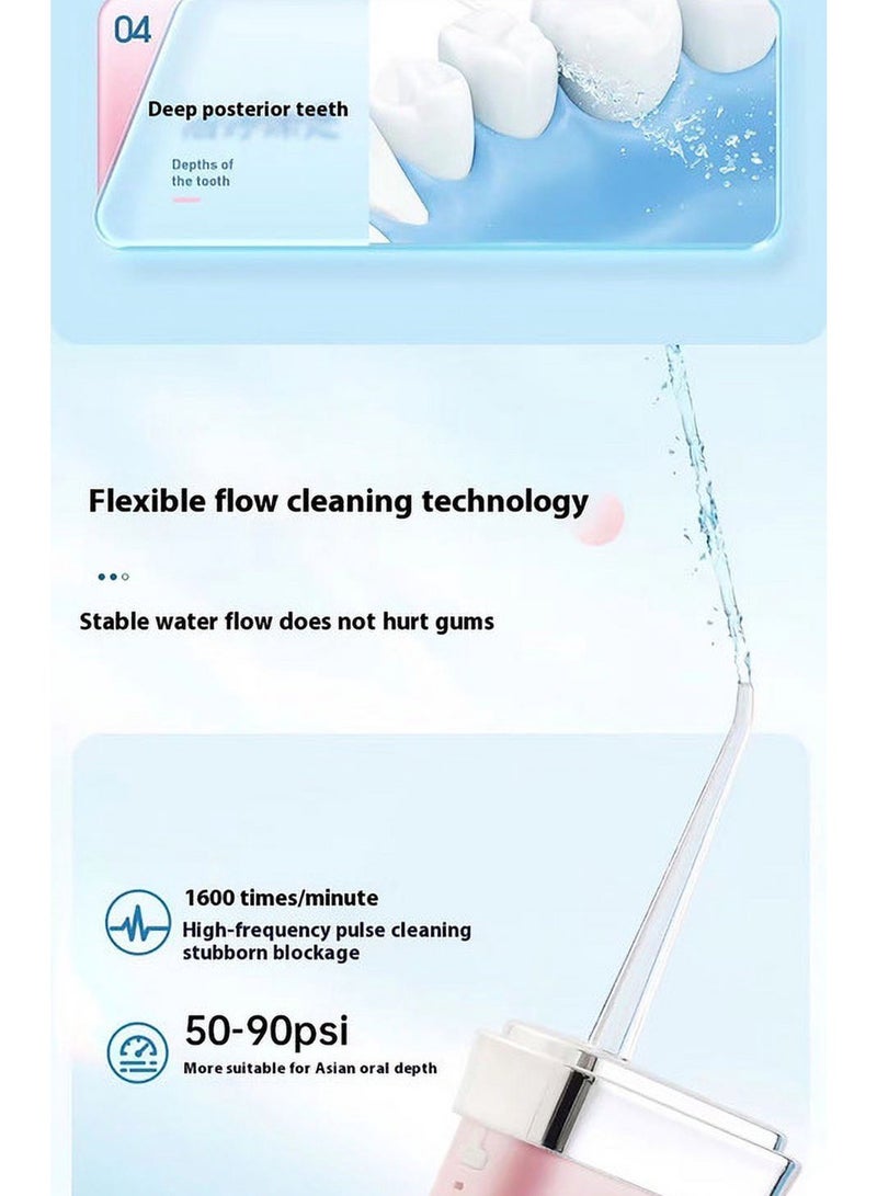 general Portable Telescopic Electric Water Flosser, Home Smart Rechargeable, Clean Water Flosser, Three Modes, Suitable for Travel and Home Use (Blue) - Image 2