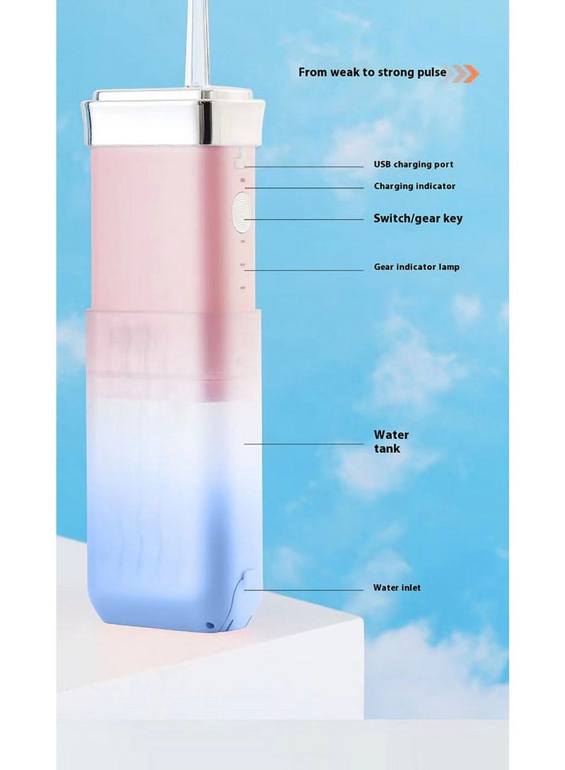 general Portable Telescopic Electric Water Flosser, Home Smart Rechargeable, Clean Water Flosser, Three Modes, Suitable for Travel and Home Use (Blue) - Image 3