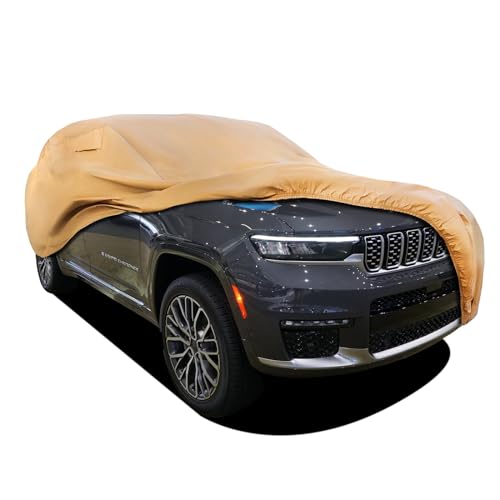 JURMON Heavy Duty Outdoor Car Cover Custom Fit for Jeep Grand Cherokee,Windproof All Weather Waterproof Sun Rain UV Dust Snow Protection Outdoor Car Covers - Image 1