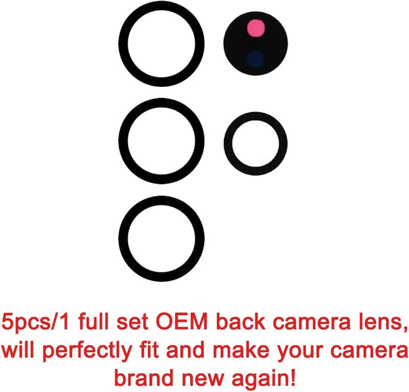 Perzework 2 Set Back Rear Camera Lens Glass Replacement for Samsung Galaxy S21 Ultra 6.8 inches with pre-Installed Adhesive and Reparing Toolkit - Image 3
