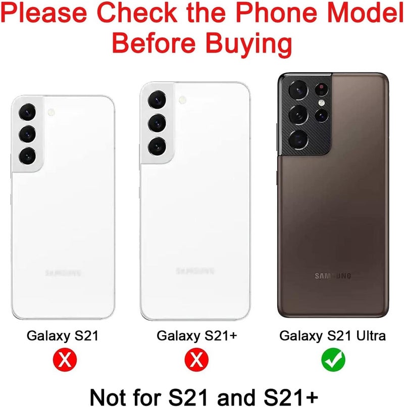 Perzework 2 Set Back Rear Camera Lens Glass Replacement for Samsung Galaxy S21 Ultra 6.8 inches with pre-Installed Adhesive and Reparing Toolkit - Image 2