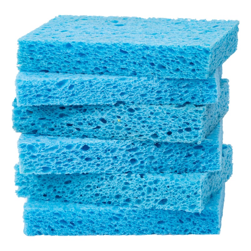 ARCLIBER Cellulose Sponges,Heavy Duty Scrub Kitchen Sponge,Clean Tough Messes Without Scratching Sponges Kitchen Blue(6 Pack) - Image 5