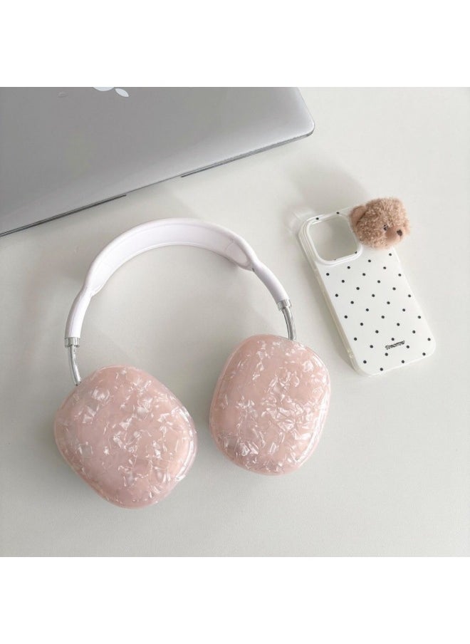Generic - Korean Style Solid Color Shell Pattern Airpods Max Protective Cover For AppleHeadset Ear Cap Ear Mover Earphone Case-Color:Black Shell Pattern-Model:A Pair Of Airpods Max Earphone Covers - Image 1