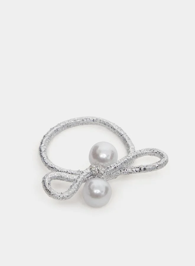 Styli Set of 10 - Silver Pearl Hair Tie