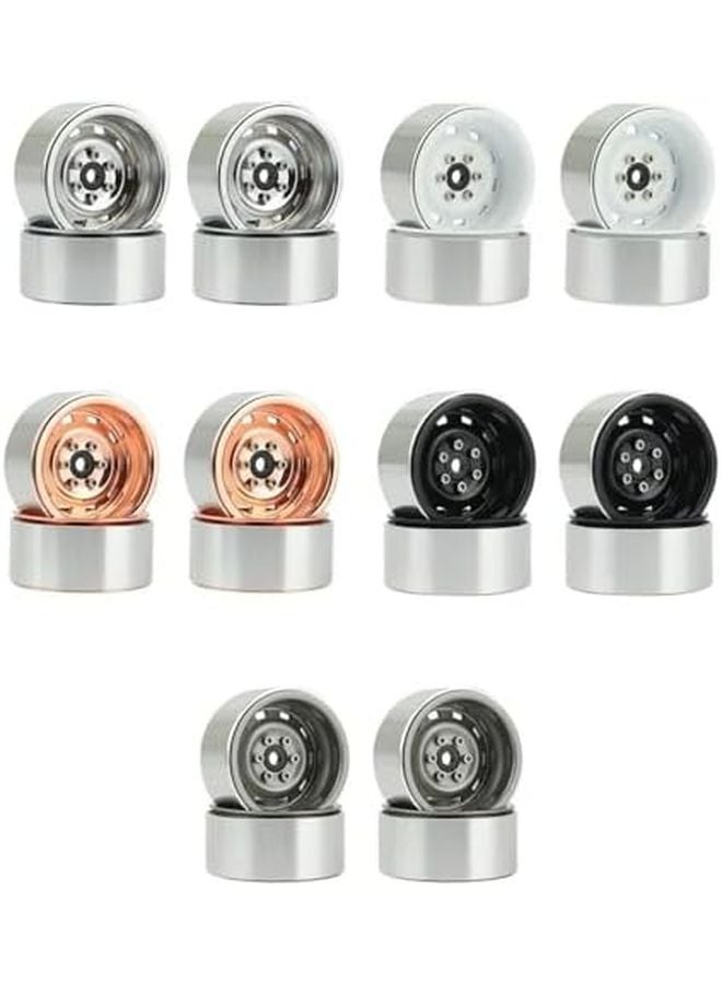 أسود 1 9 بوصة عجلة معدنية مع أقفال خرز لإطارات 1 10 مقياس نموذج زاحف RC 90046 AXI03007 - Image 3