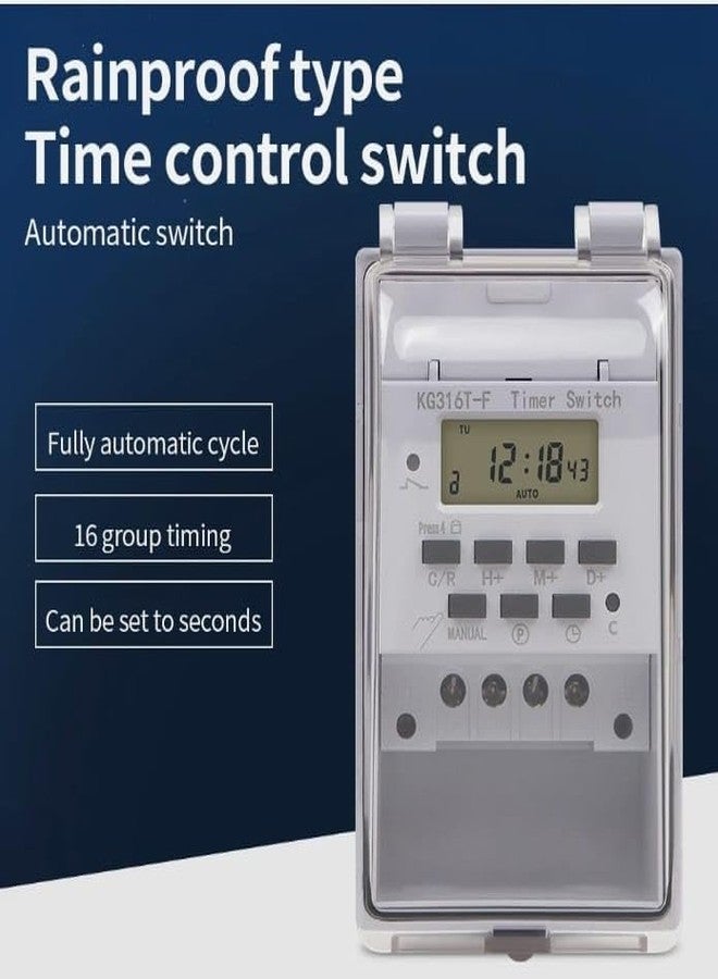 MAXWELL Waterproof Digital Timer Switch KG316T-F | Weekly Programmable | LCD Display | IP65 |220VAC - Image 4