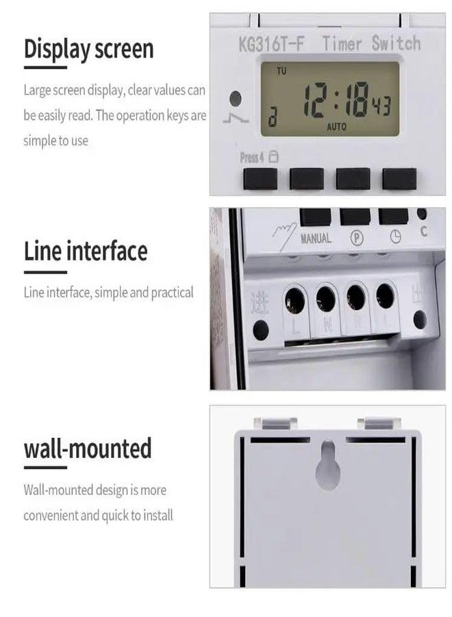 MAXWELL Waterproof Digital Timer Switch KG316T-F | Weekly Programmable | LCD Display | IP65 |220VAC - Image 5