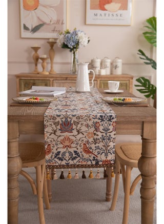 American retro long table runner, tea table, table cloth and flag, light luxury jacquard embroidery long tablecloth 30*180cm - view 2